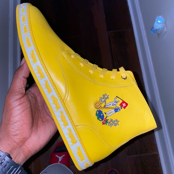 yellow bally shoes